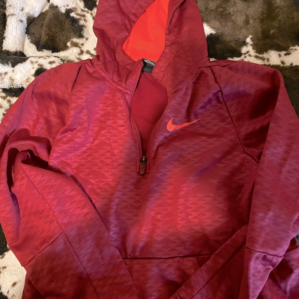Nike red hoodie